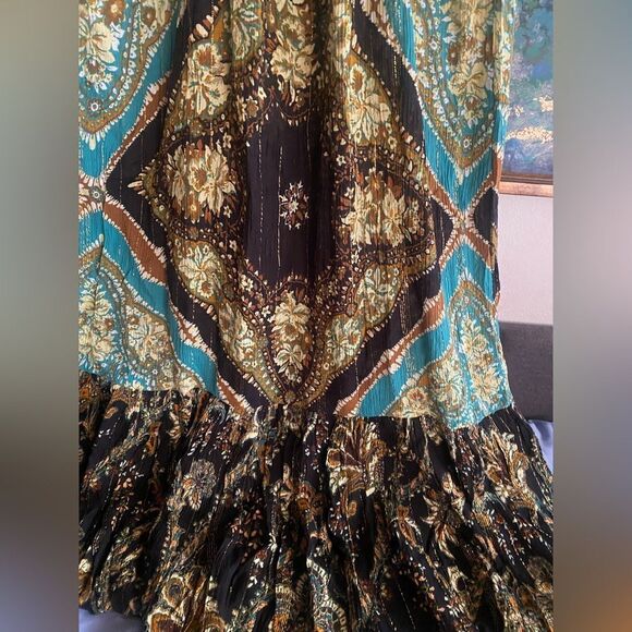 Free People Mojave Mermaid  Metallic Maxi Slip Dress Size Médium  Latigo Bay NWT - Picture 7 of 17